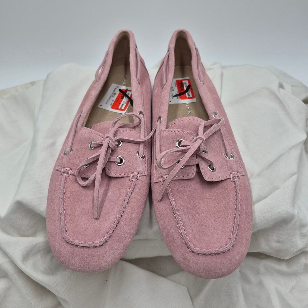 NEW Marc Fisher LTD Uleena Loafers in light pink suede women's Size 9